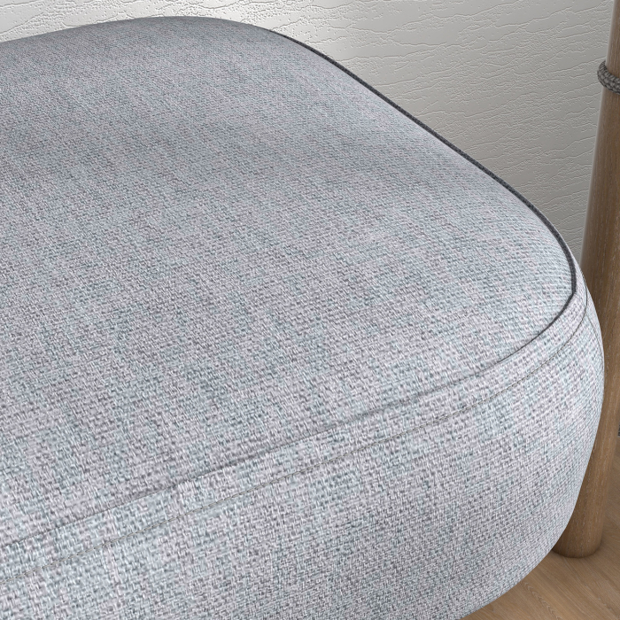  Banca de Capat de Pat, Banca Tapitata cu Butoni cu Picioare din Otel cu Granulatie din Lemn, Banca Tapitata cu Aspect Textil pentru Dormitor, Camera de Zi, Hol, Gri [8]