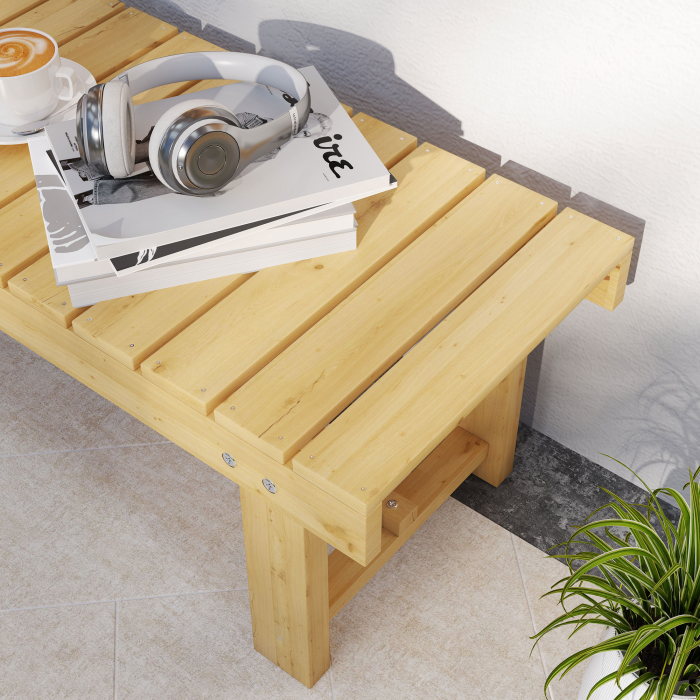  Banca de Exterior Impermeabila 2 Locuri din Lemn de Brad 110x38x35cm [9]