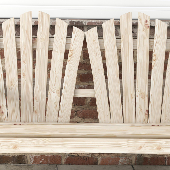  Banca de Gradina cu 2 Locuri, Cotiere in Forma de Roata, Banca de Exterior din Lemn de Brad, pentru Terasa, Patio si Curte, 108x66x95 cm, Culoare Lemn [9]