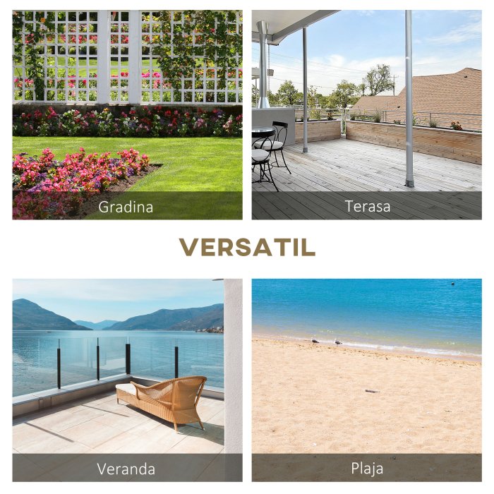  Banca de Gradina cu 2 Locuri, Design cu Roti, Banca de Exterior din Lemn de Brad, Potrivita pentru Terasa, Patio si Curte, 98x50x39.5 cm, Culoare Lemn Natural [7]