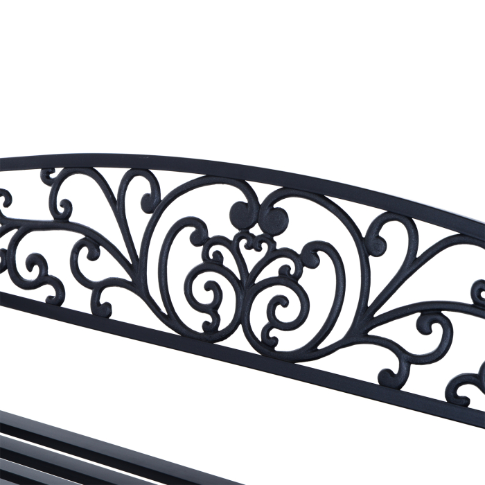  Banca Exterior Fonta 127×60×85 cm, Neagra [7]