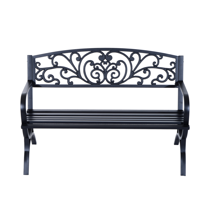  Banca Exterior Fonta 127×60×85 cm, Neagra [9]