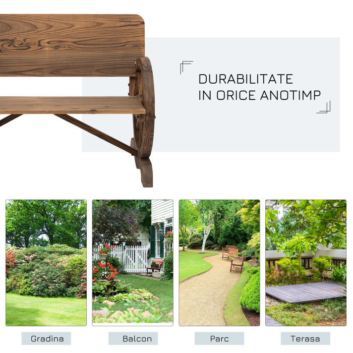  Banca Lemn cu Roti - 2 Locuri [7]