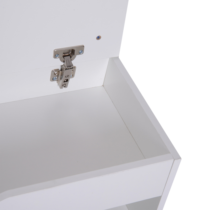  Banca Pantofi Alba 80×30×47 cm - Cu Sertar & sezut Rabatabil [9]