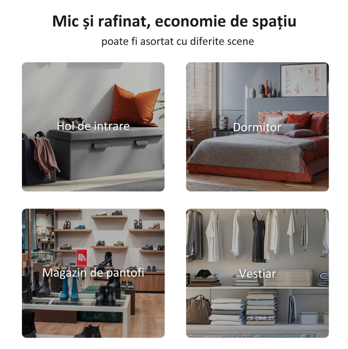  Banca Pat - Tapitata Gri cu Cotiere Rotunjite [6]