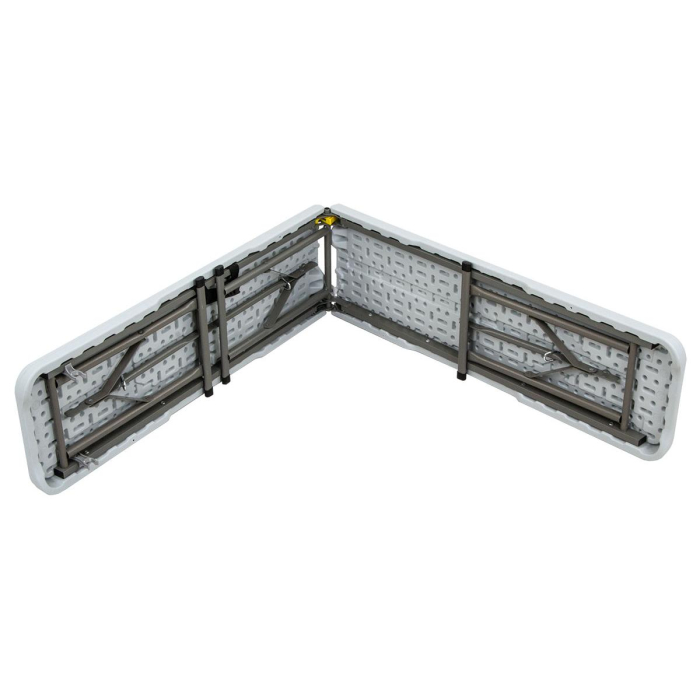 Banca pliabila pentru evenimente si catering, 183x28x43 cm, din HDPE si otel, alb [12]