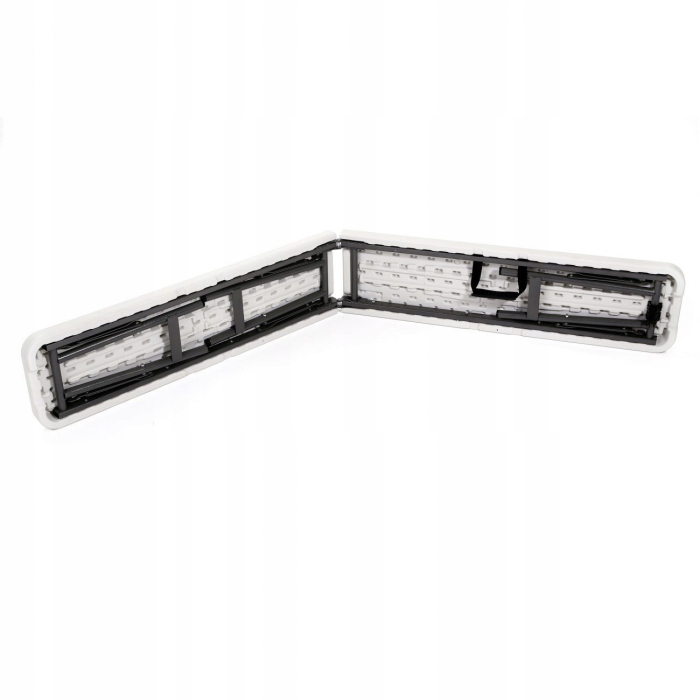 Banca pliabila gradina sau catering, cadru otel acoperit pulbere, HDPE rezistent apa, 180x24.5x42 cm, alb [8]