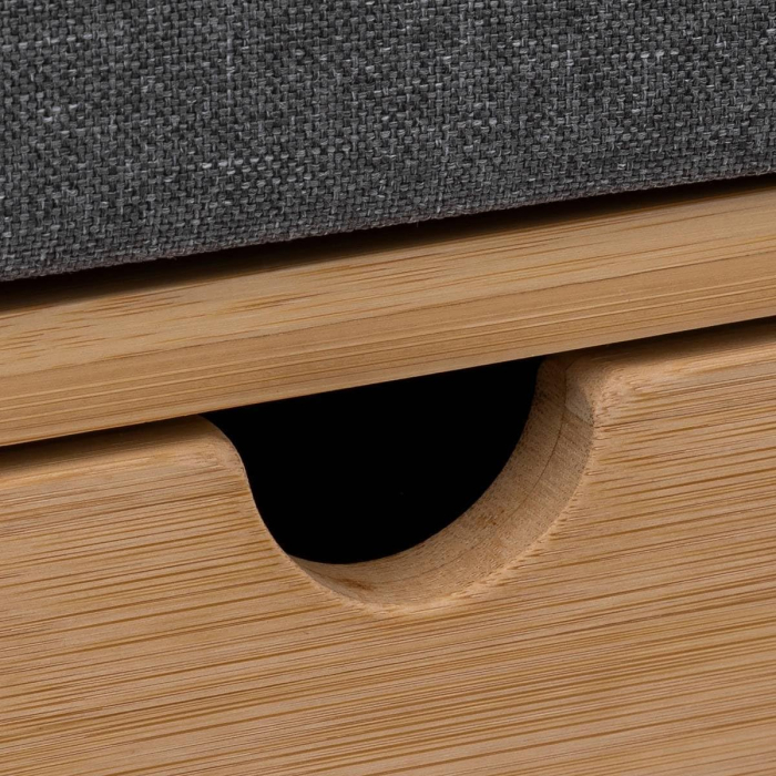 Banca suport pantofi 5Five cu 2 sertare, bambus, 74x34x55 cm, bej [3]