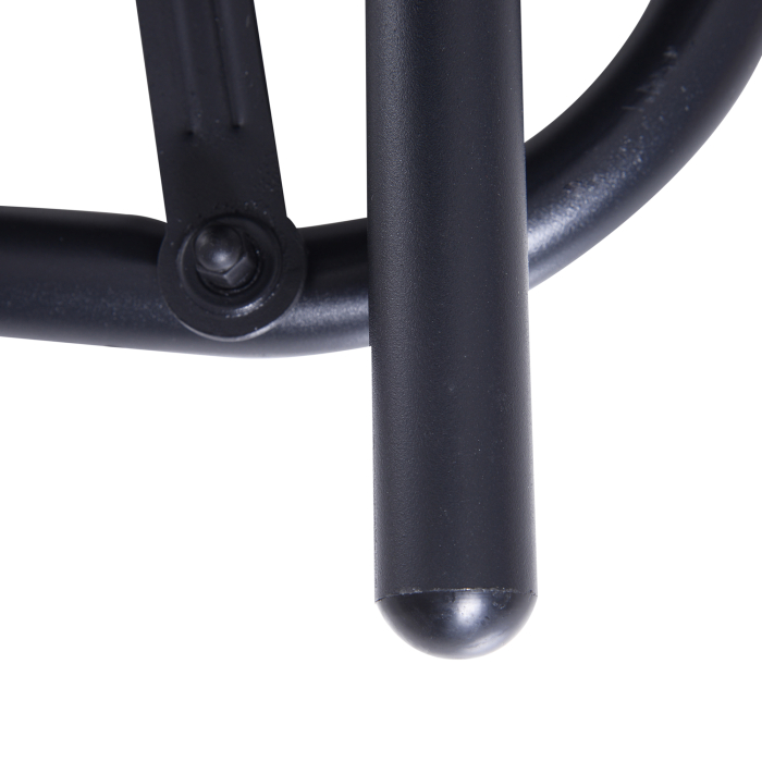  Banca Tip Leagan 2 Locuri din Metal, Negru, 123x70x87 cm [8]