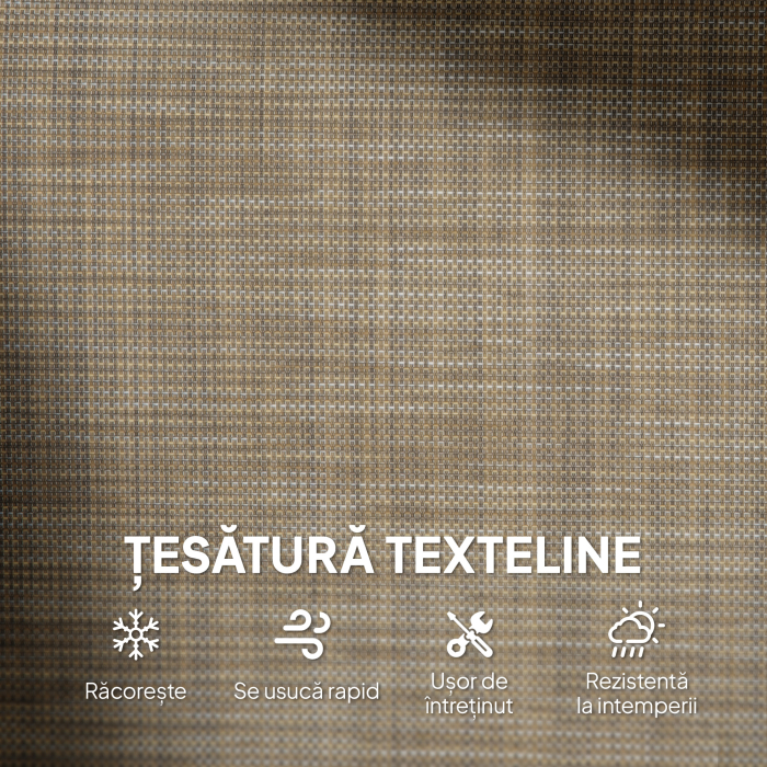  Banca Tip Leagan 2 Locuri din Metal, Negru, 123x70x87 cm [6]