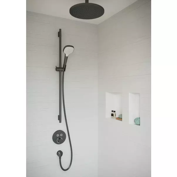 Bara cu furtun de dus Hansgrohe Unica S Puro 90 cm negru - crom periat [6]