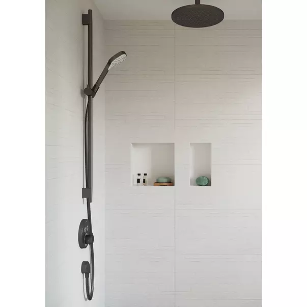 Bara cu furtun de dus Hansgrohe Unica S Puro 90 cm negru - crom periat [5]