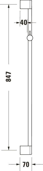 Bara de dus Duravit UV0600004046, dus, montaj pe perete, suport para dus incorporat, universal, negru [2]