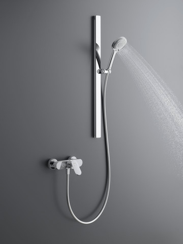 Bara de dus Duravit UV0600005010, dus, montaj pe perete, suport para dus incorporat, universal, crom [4]