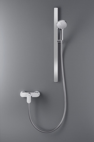Bara de dus Duravit UV0600005010, dus, montaj pe perete, suport para dus incorporat, universal, crom [2]