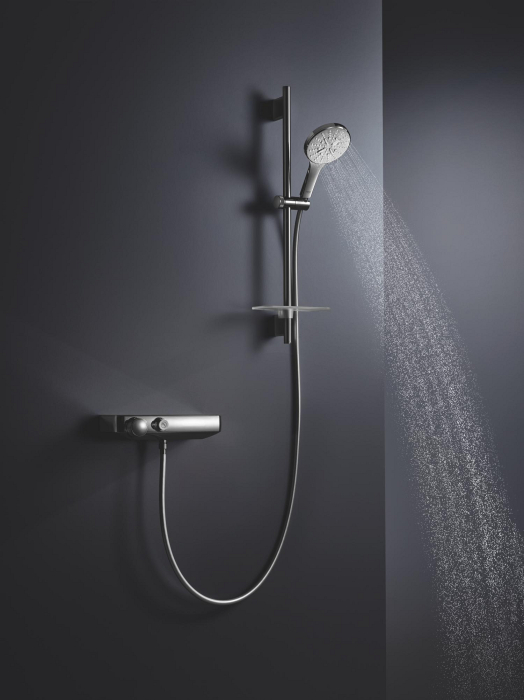 Bara de dus Grohe 26602000, 630 mm, 78 mm, universal, suport dus reglabil, pe perete, metal, plastic, Crom [2]