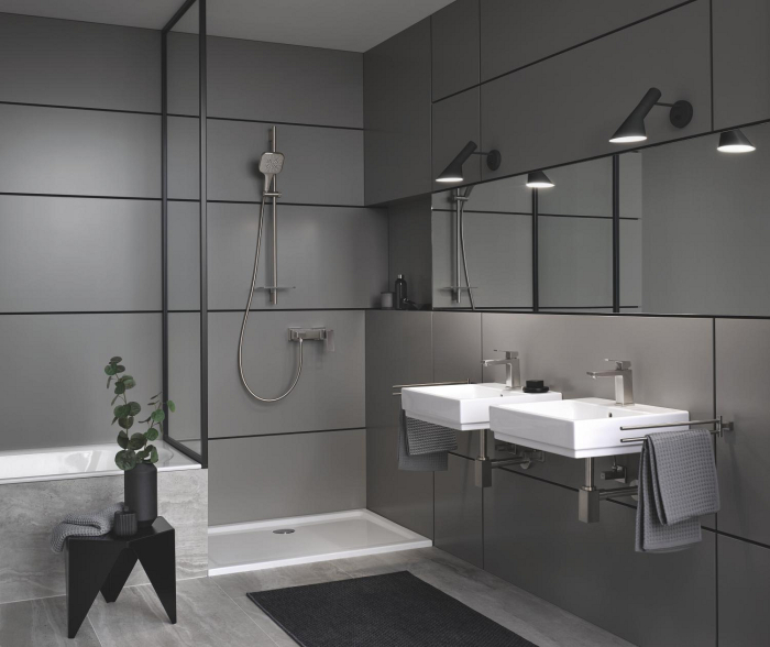Bara de dus Grohe 26603DC0, SmartActive, 900 mm, etajera, mat, otel satinat [4]