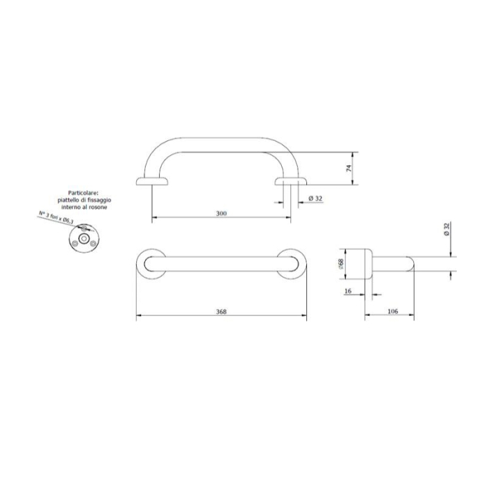 Bara de siguranta, Thermomat, 30 cm, alb [2]