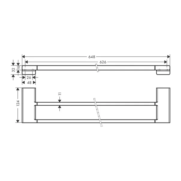 Bara dubla portprosop Hansgrohe AddStoris crom lucios [3]