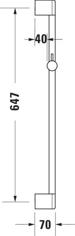 Bara dus Duravit UV0600003010, 700 mm, 70 mm, universal, suport dus reglabil, pe perete, metal, abs, Crom [6]