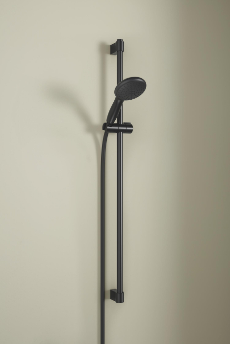 Bara dus Grohe 275242431, 900 mm, 70 mm, universal, pe perete, plastic, metal, suport para dus incorporat, Negru [5]