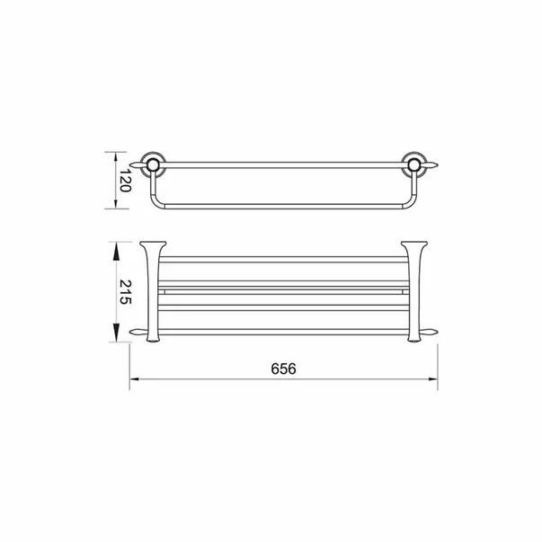 Bara portprosop cu suport Ferro Retro crom [2]