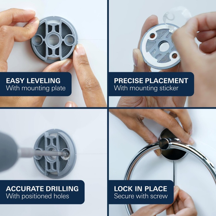 Bara prosop dubla Grohe 41183DL0, Start, aparenta, 440 mm, pivotanat, metal, mat, cupru [9]