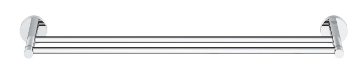 Bara prosop dubla Grohe 41203000, 625 mm, 105 mm, 2 orificii instalare, 2 rafturi, pe perete, metal, Crom [2]