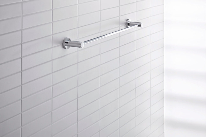Bara prosop Duravit 0099241000, D-Code, tip instalare pe perete, design modern, fixare sigura, crom [3]