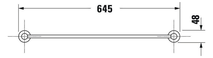 Bara prosop Duravit 0099241000, D-Code, tip instalare pe perete, design modern, fixare sigura, crom [9]
