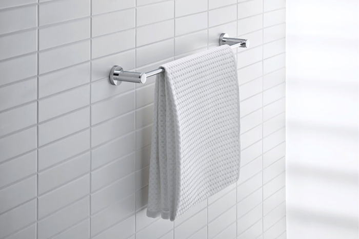 Bara prosop Duravit 0099241000, D-Code, tip instalare pe perete, design modern, fixare sigura, crom [5]