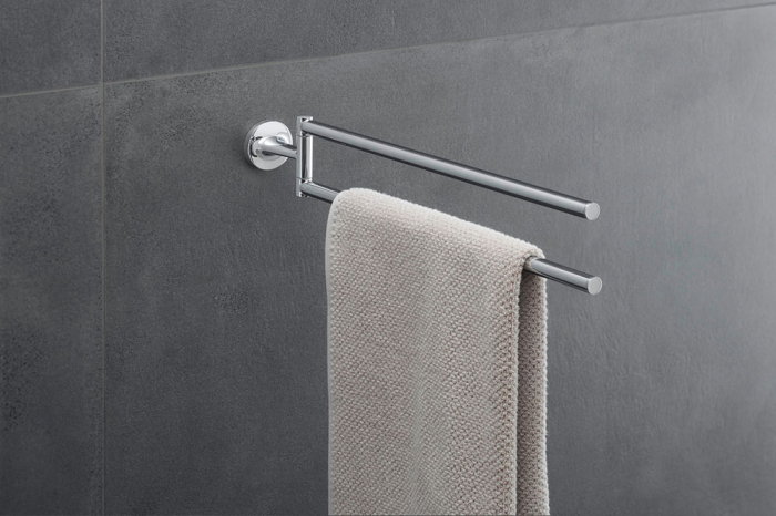 Bara prosop Duravit 0099411000, Starck T, tip instalare pe perete, numar orificii instalare 2, numar rafturi 2, crom [2]