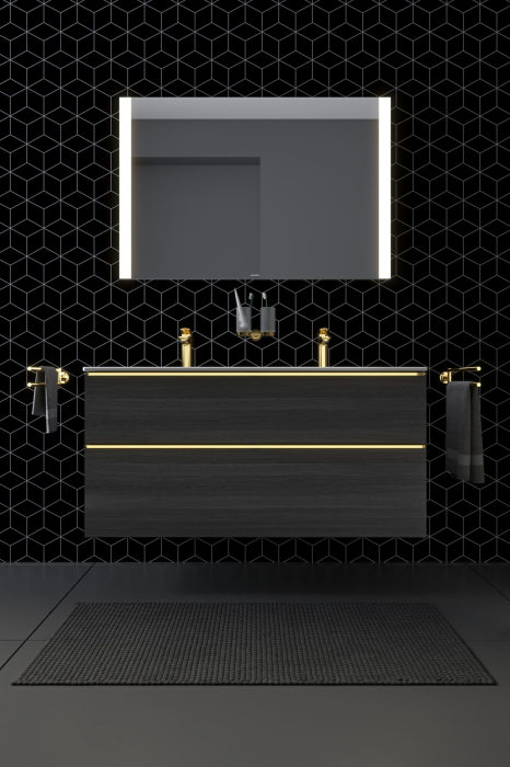 Bara prosop Duravit 0099413400, Starck T, tip instalare pe perete, numar orificii instalare 2, auriu [2]