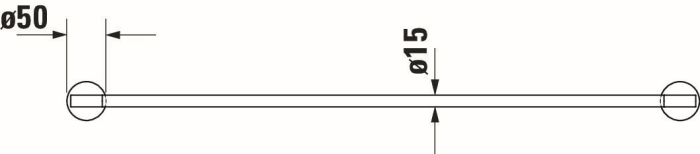 Bara prosop Duravit 0099430400, Starck T, tip instalare pe perete, numar orificii instalare 2, bronz [5]