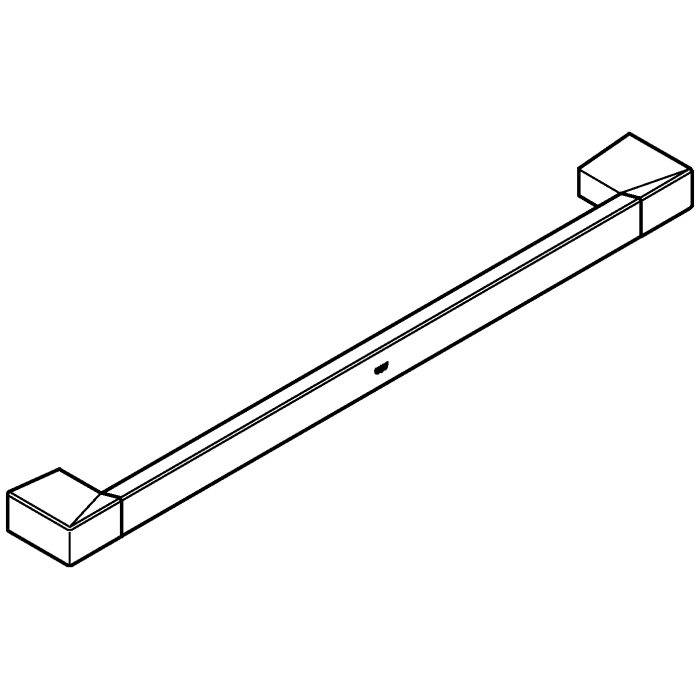 Bara prosop Grohe 40807000, 600 mm, 60 mm, 2 orificii instalare, 1 rafturi, pe perete, metal, elemente fixare, Crom [5]