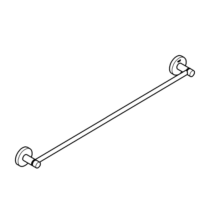 Bara prosop Grohe 41178AL0, Start, aparent, 600 mm, metal, mat, grafit [13]