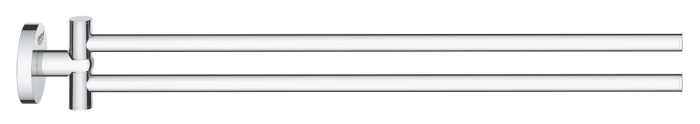 Bara prosop Grohe 41183000, 439 mm, 61 mm, 2 orificii instalare, 2 rafturi, pivotanta, pe perete, Crom [2]