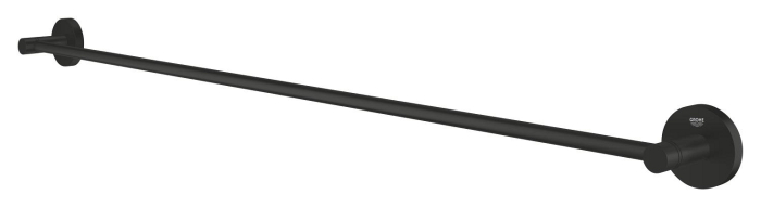 Bara prosop Grohe 411872430, 850 mm, 60 mm, 2 orificii instalare, 1 rafturi, pe perete, metal, Negru [2]