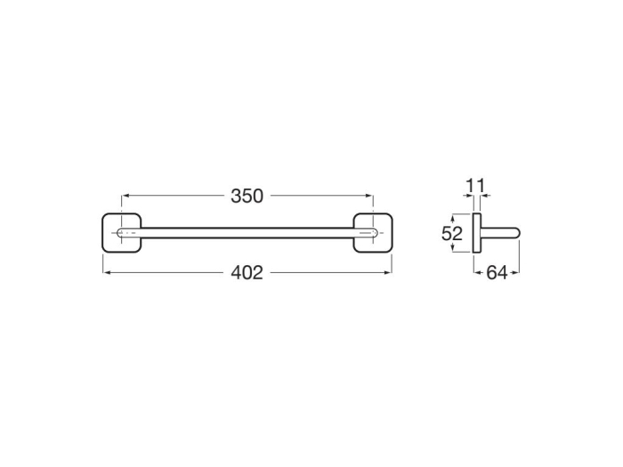 Bara prosop Roca A817883C00, Victoria, tip instalare pe perete, design modern, fixare sigura, crom [2]