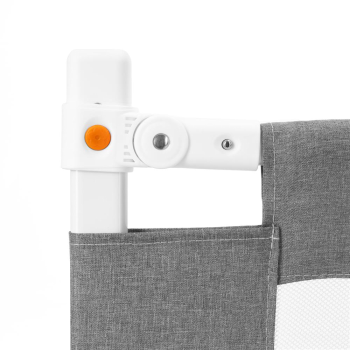 Bariera siguranta pat copii reglabila inaltime 75-95 cm, 158 cm latime, plasa respirabila, gri [22]