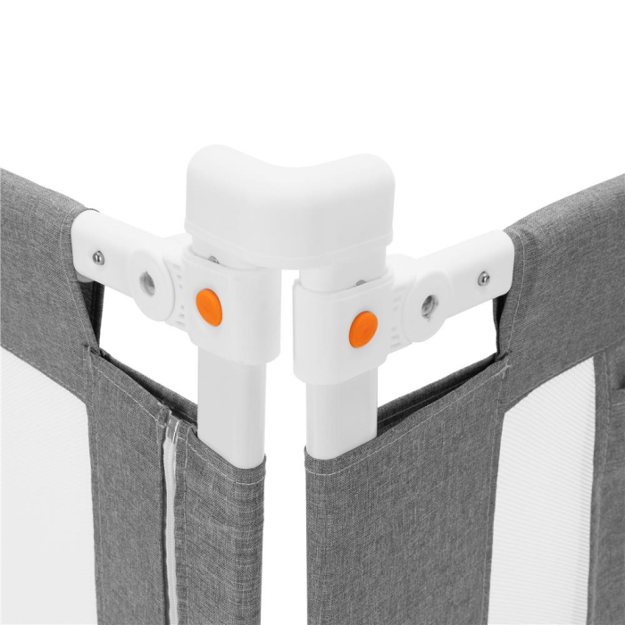Bariera siguranta pat copii reglabila inaltime 75-95 cm, 158 cm latime, plasa respirabila, gri [14]