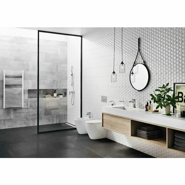 Baterie bideu crom cu ventil Ferro Square [3]