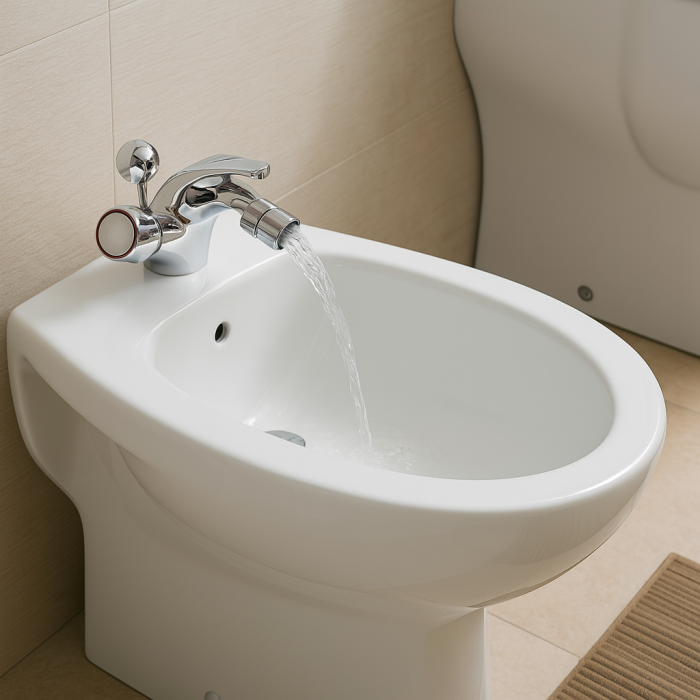 Baterie bideu Remer Rubinetterie Classic 23Y, monocomandata, ventil pop-up, crom lucios, alama [3]