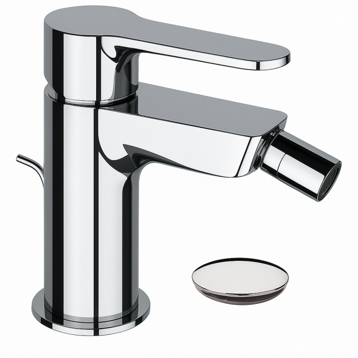 Baterie bideu Remer Rubinetterie Winner W20, monocomanda, ventil pop-up, aerator, cartus ceramic [1]