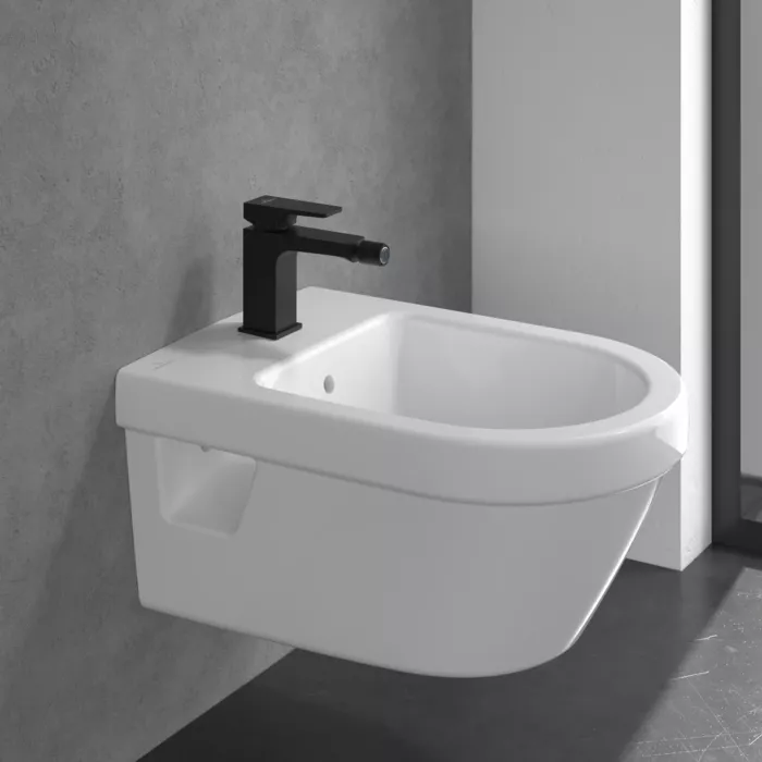 Baterie bideu Villeroy and Boch Architectura, S, 139 mm, ventil, mat, negru, TVB125001000K5 [3]
