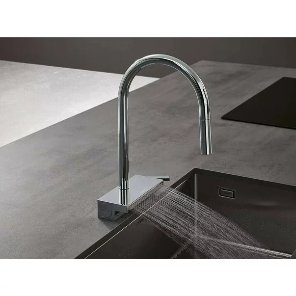 Baterie bucatarie cu dus extractibil 3 jeturi Hansgrohe Aquno Select M81 170 sBox crom [7]