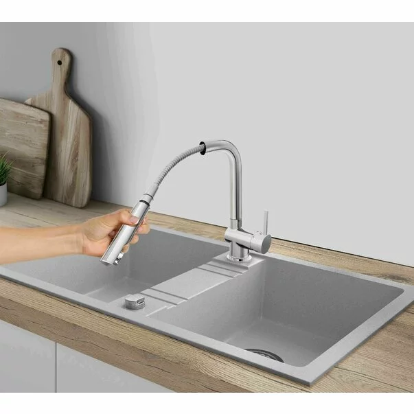 Baterie bucatarie cu dus extractibil crom Ferro Toledo [3]