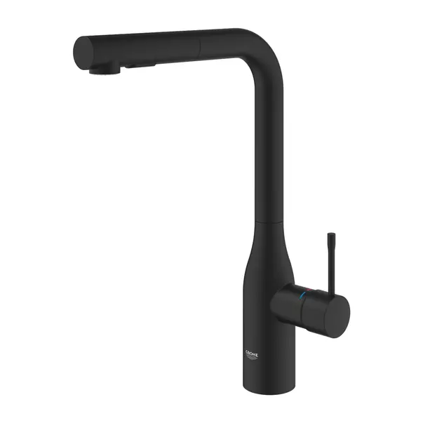 Baterie bucatarie cu dus extractibil Grohe Essence negru mat Phantom Black [4]