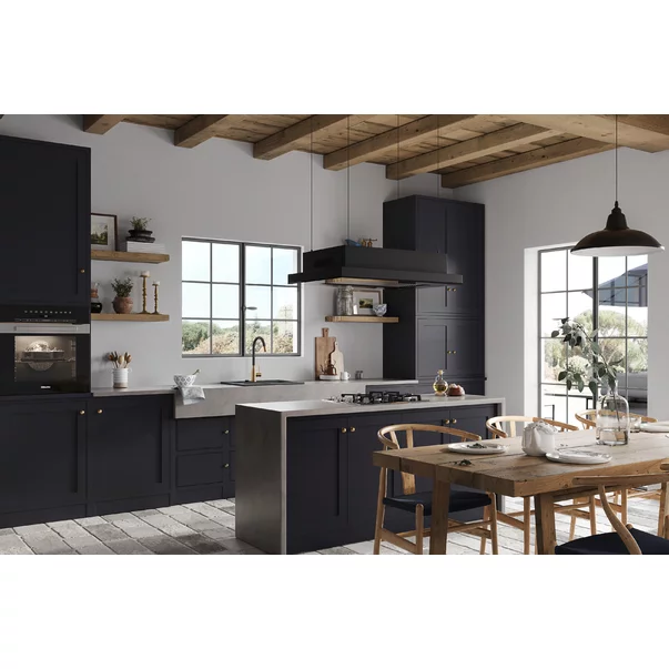 Baterie bucatarie cu pipa flexibila negru/auriu Ferro Zumba [3]