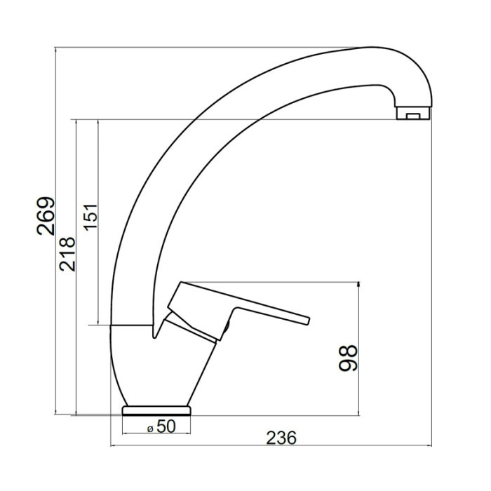 Baterie bucatarie, Ferro, Titania Iris New, tip lebada, pipa mobila, crom [2]